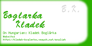 boglarka kladek business card